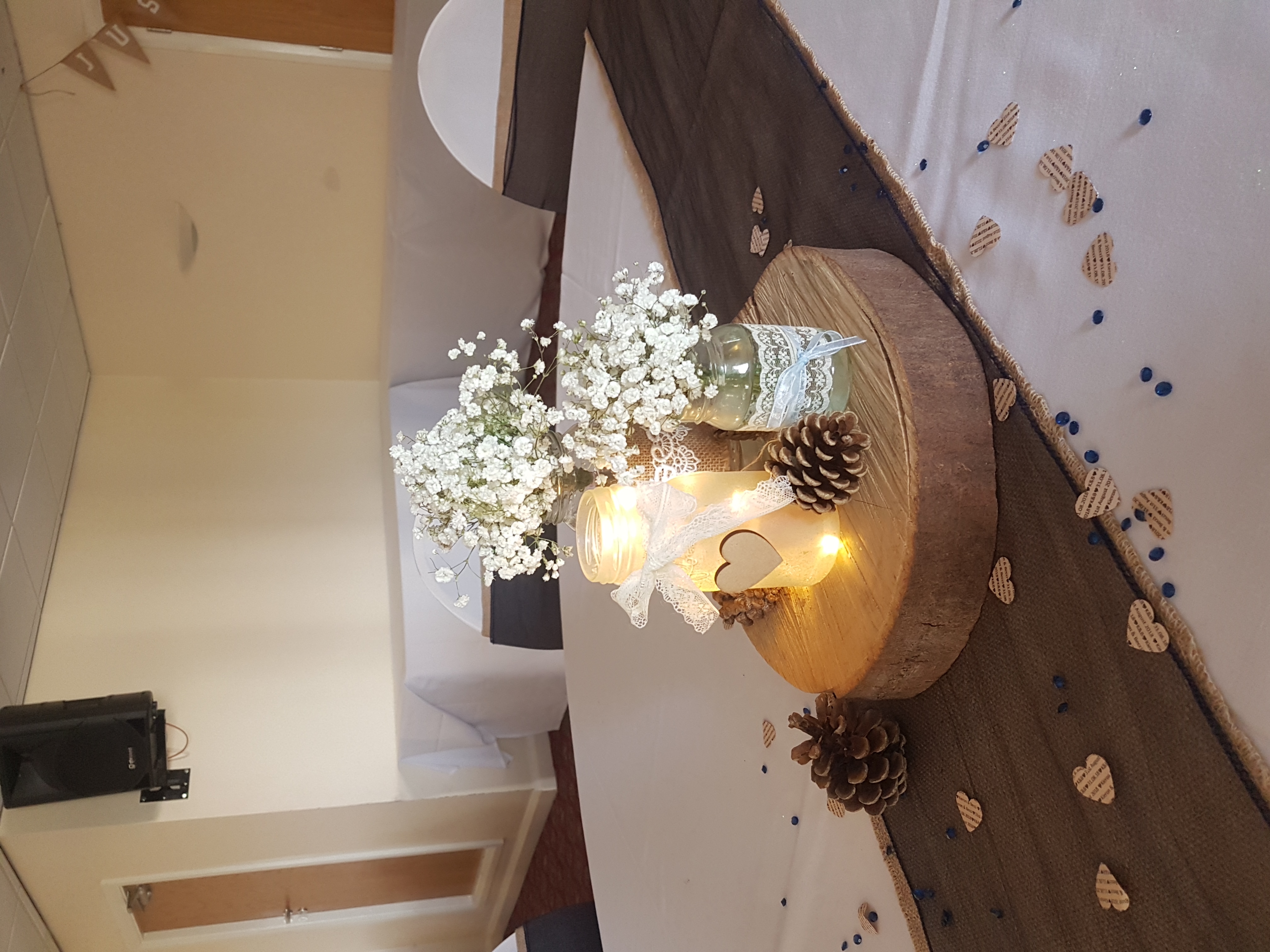 With Fresh Gypsophila