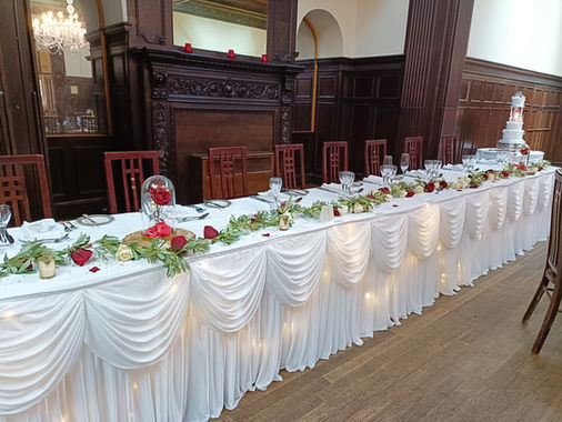Artificial Cream & Red Rose Garlands