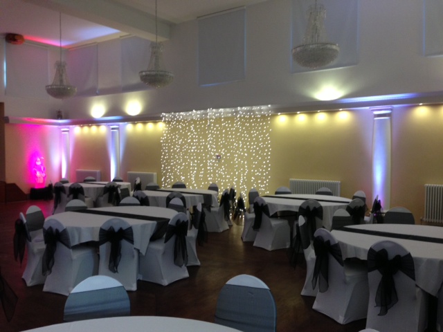 Ice White uplighting at Wortley Hall