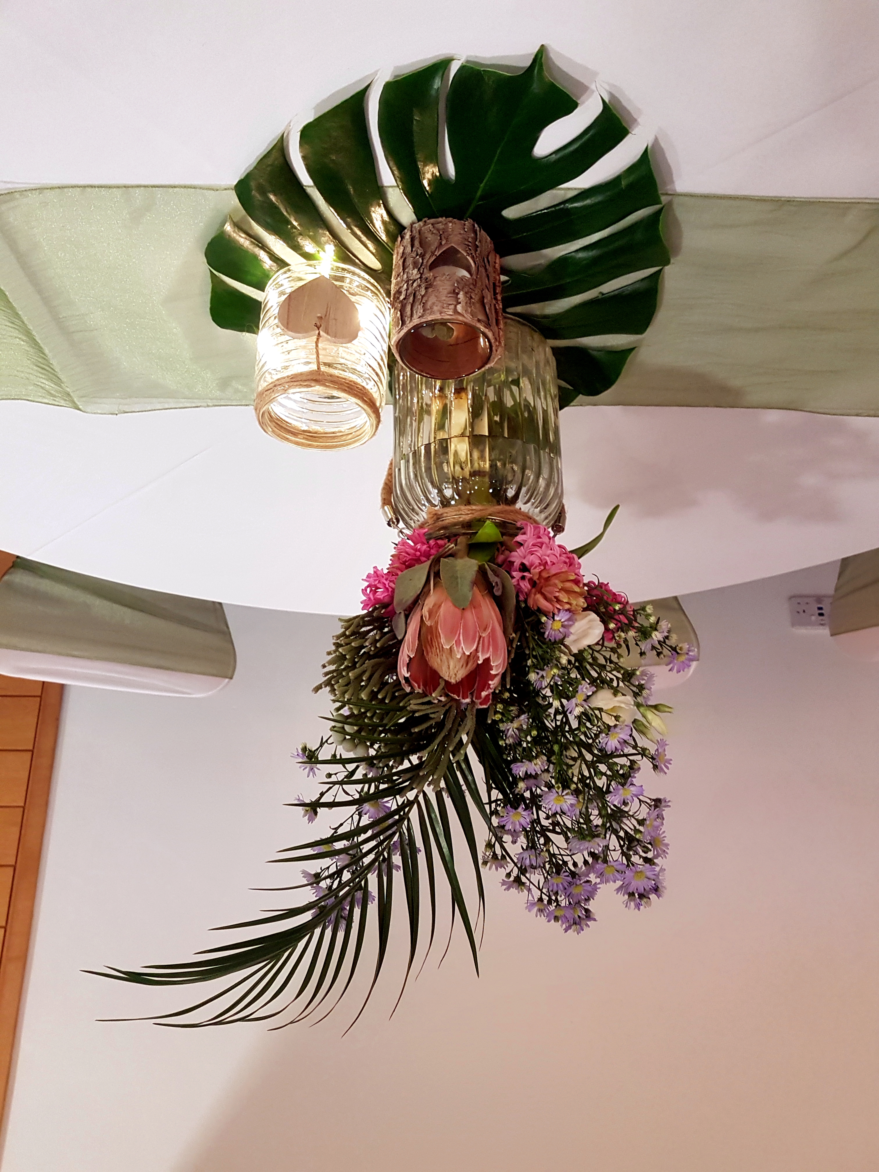 With Fresh Tropical Flowers & Additional Rustic Duo.