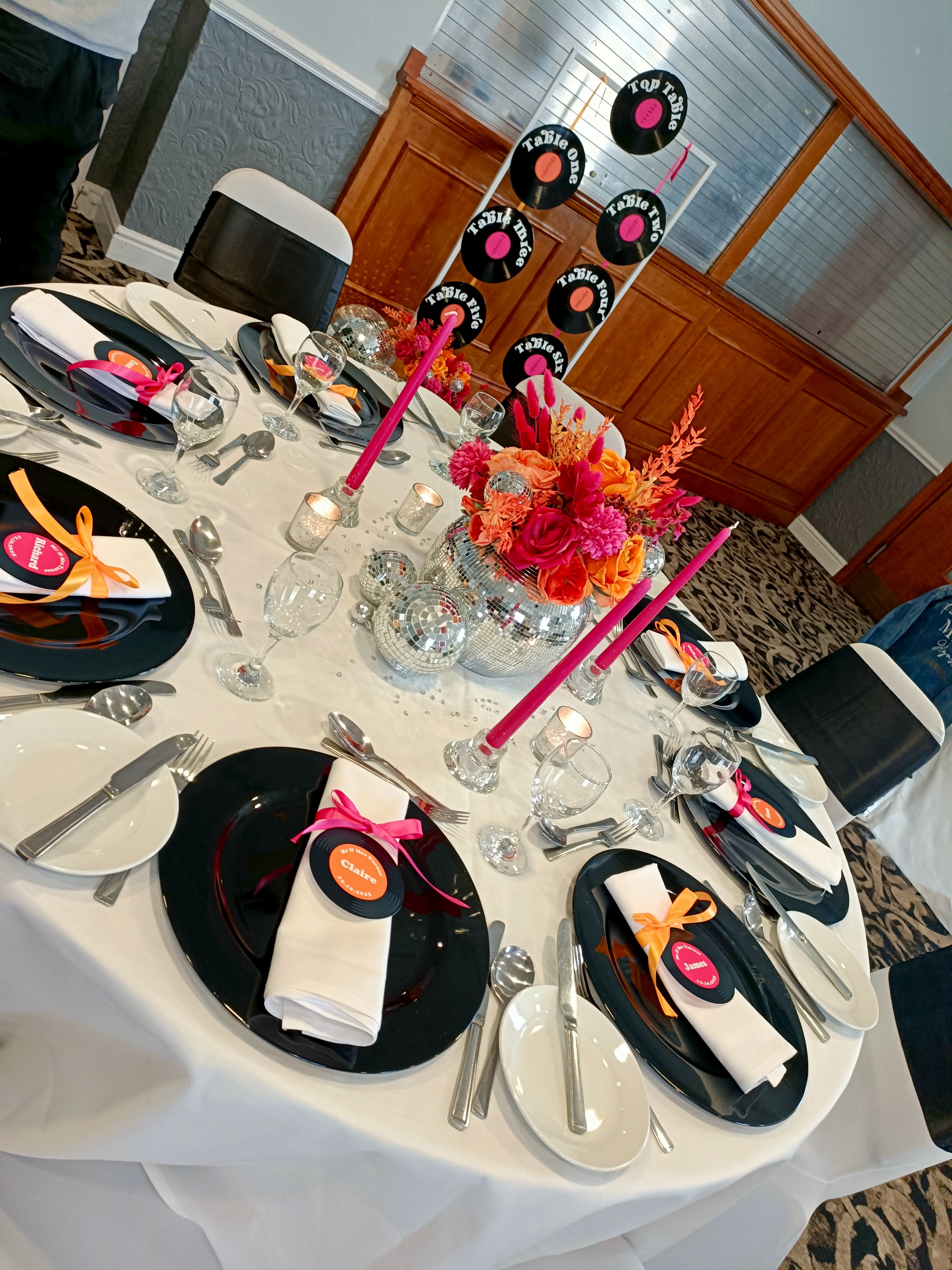 With Artificial Pink & Orange Florals