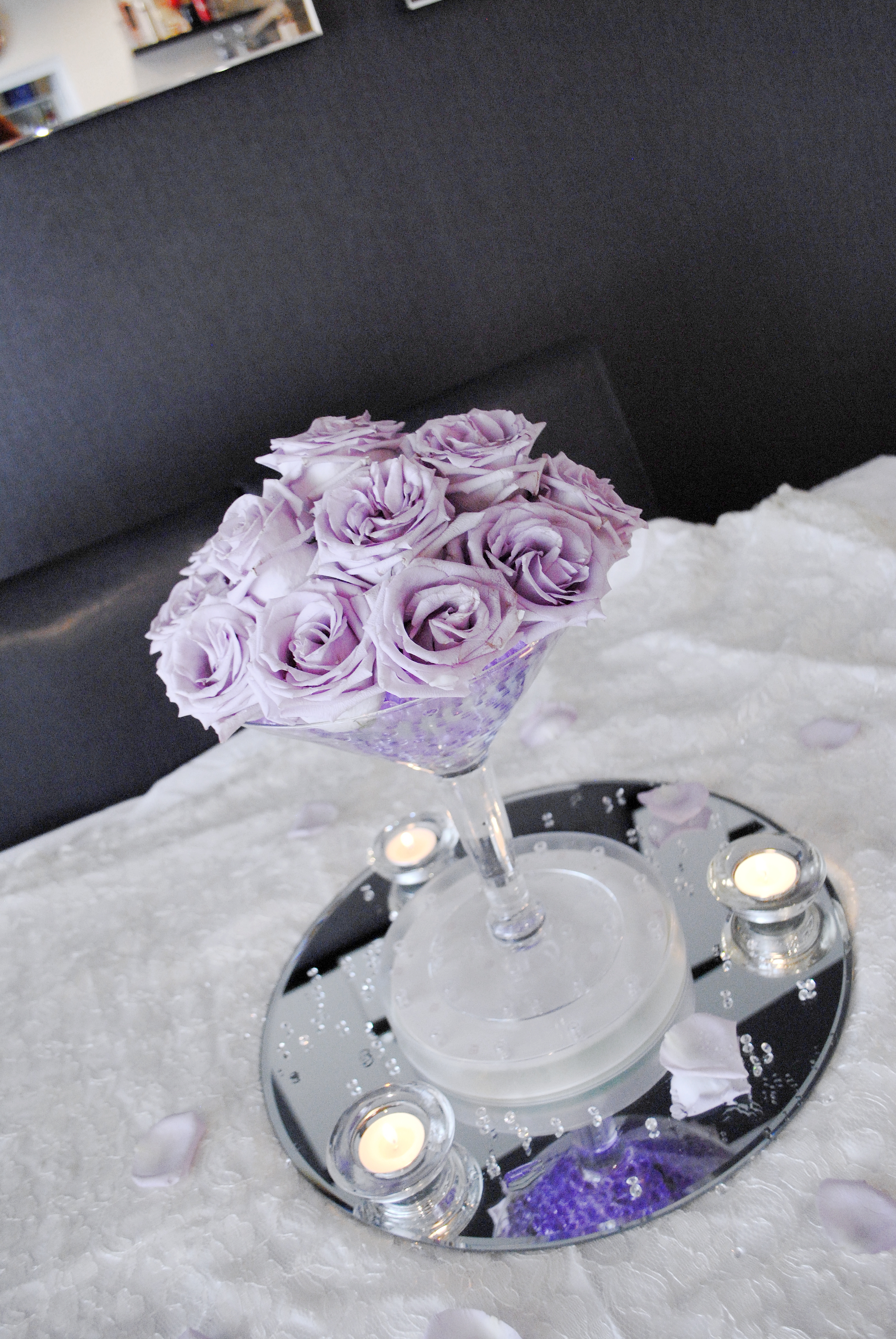 With Fresh Lilac Roses