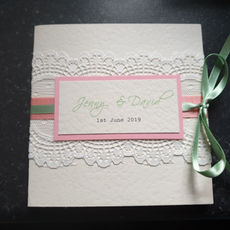 Scalloped Lace Square Pocket Invitation