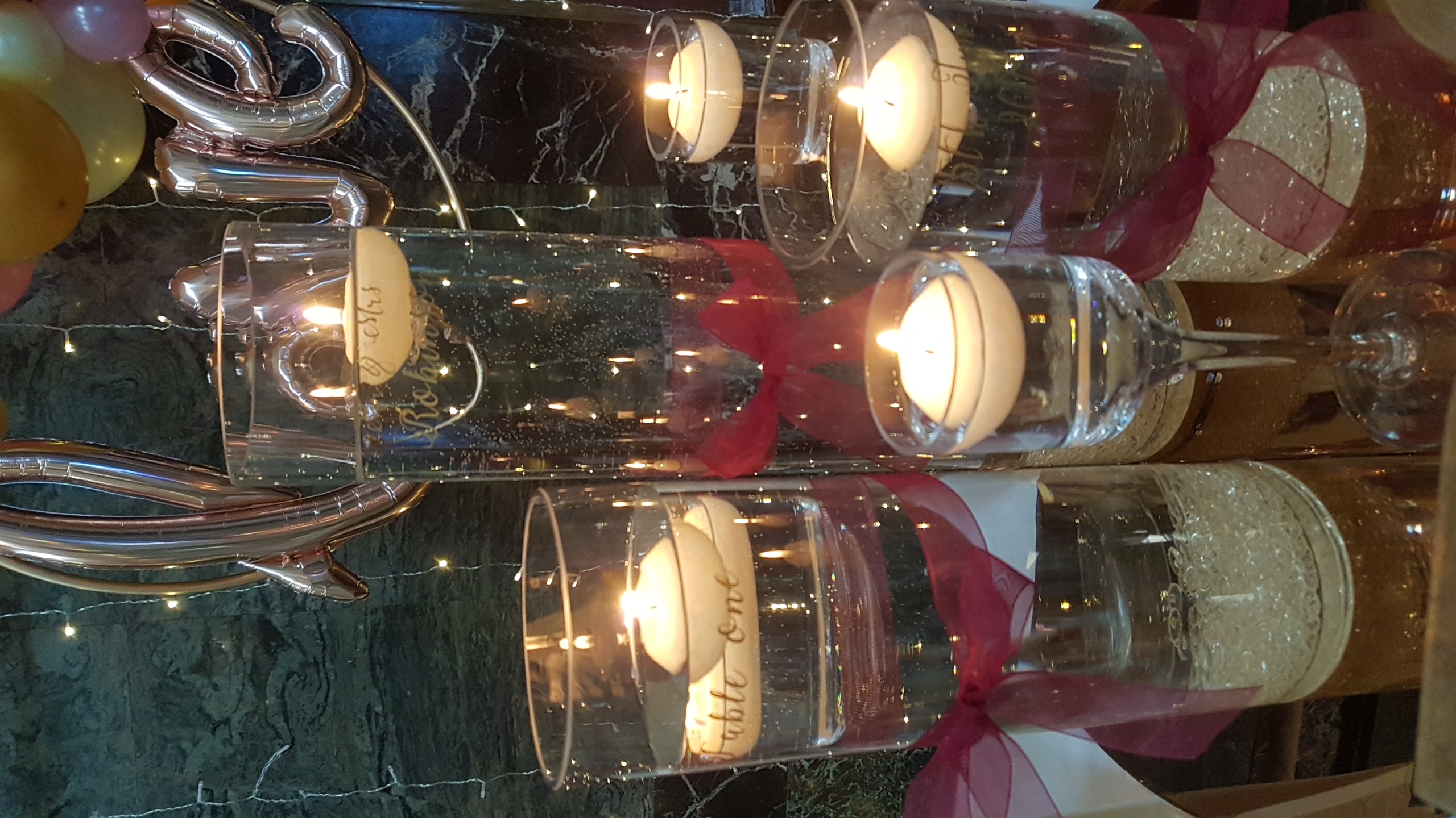 Trio of cylinder vases