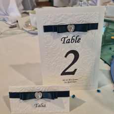 Dior Bow Table Number & Name Card