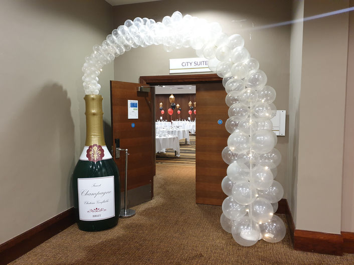 Champagne Balloon Arch