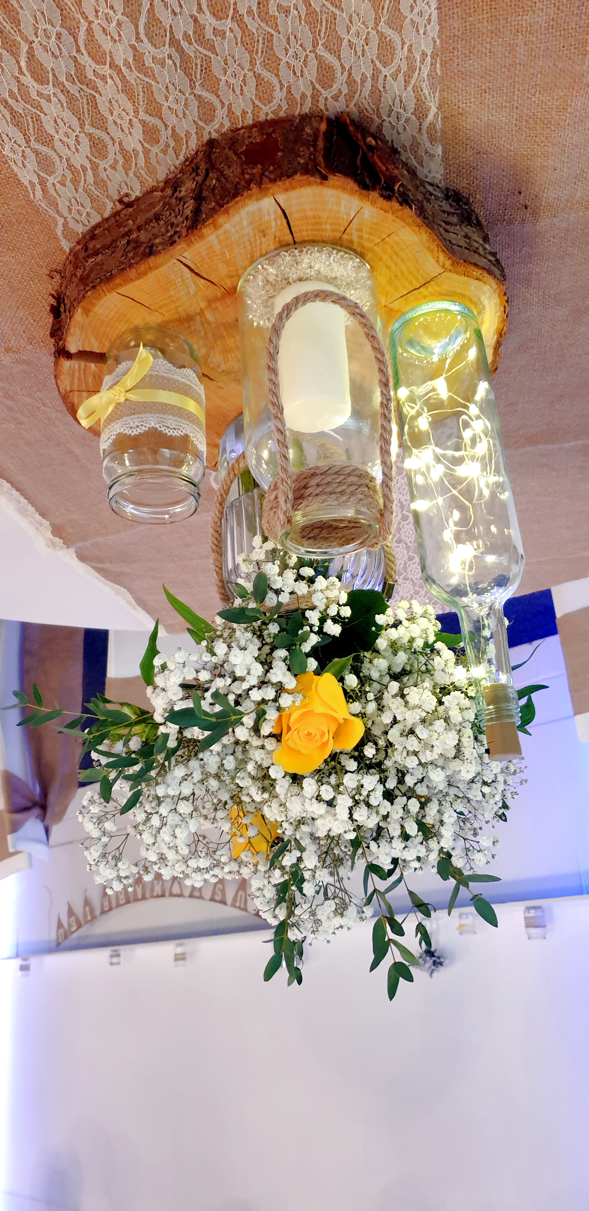 Quintet with a single bunch of Fresh flowers