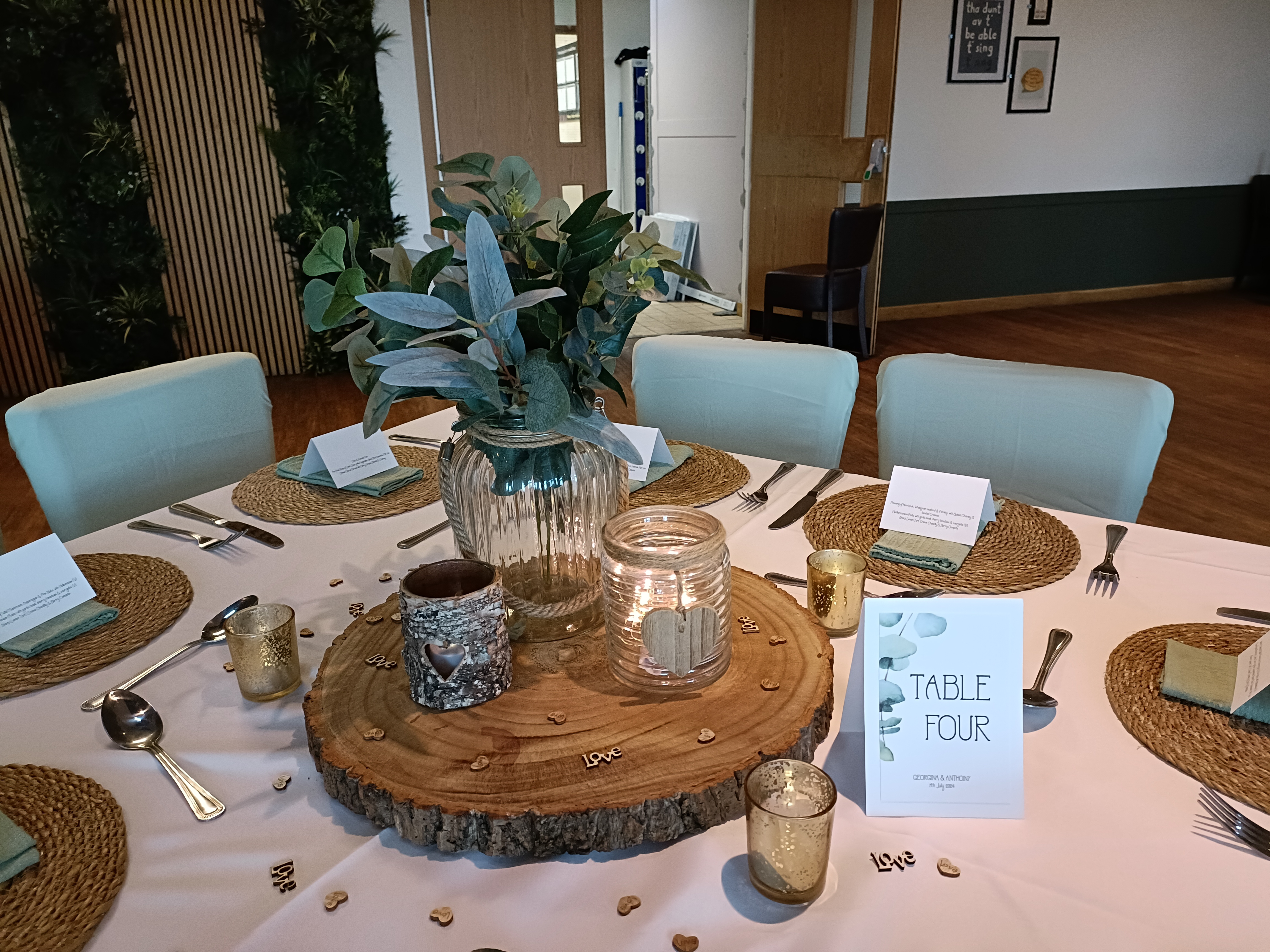 Trio Of Rustic Mixed With Artificial Greenery