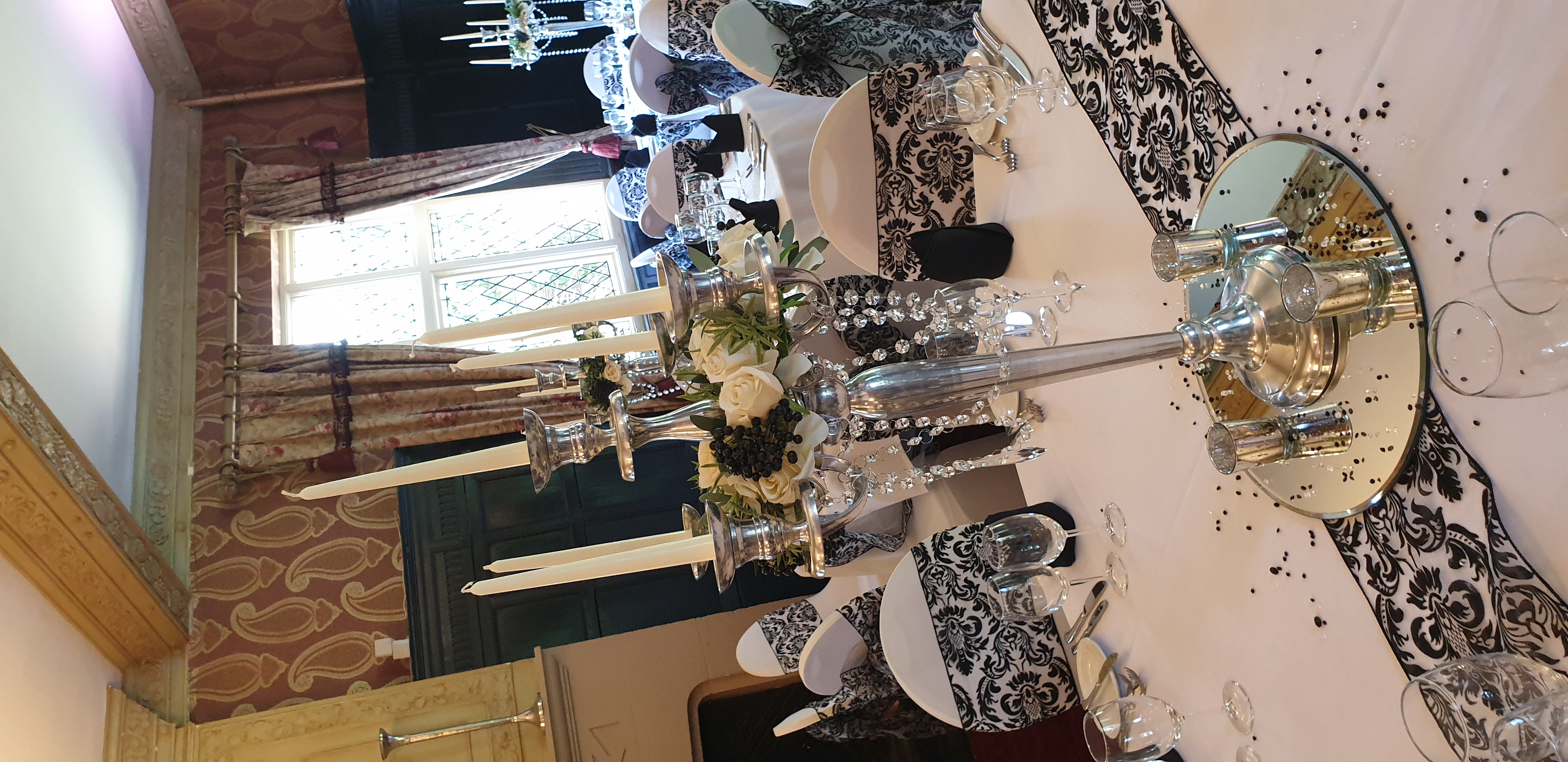 With Artificial Cream Rose & Black Berry Wreaths