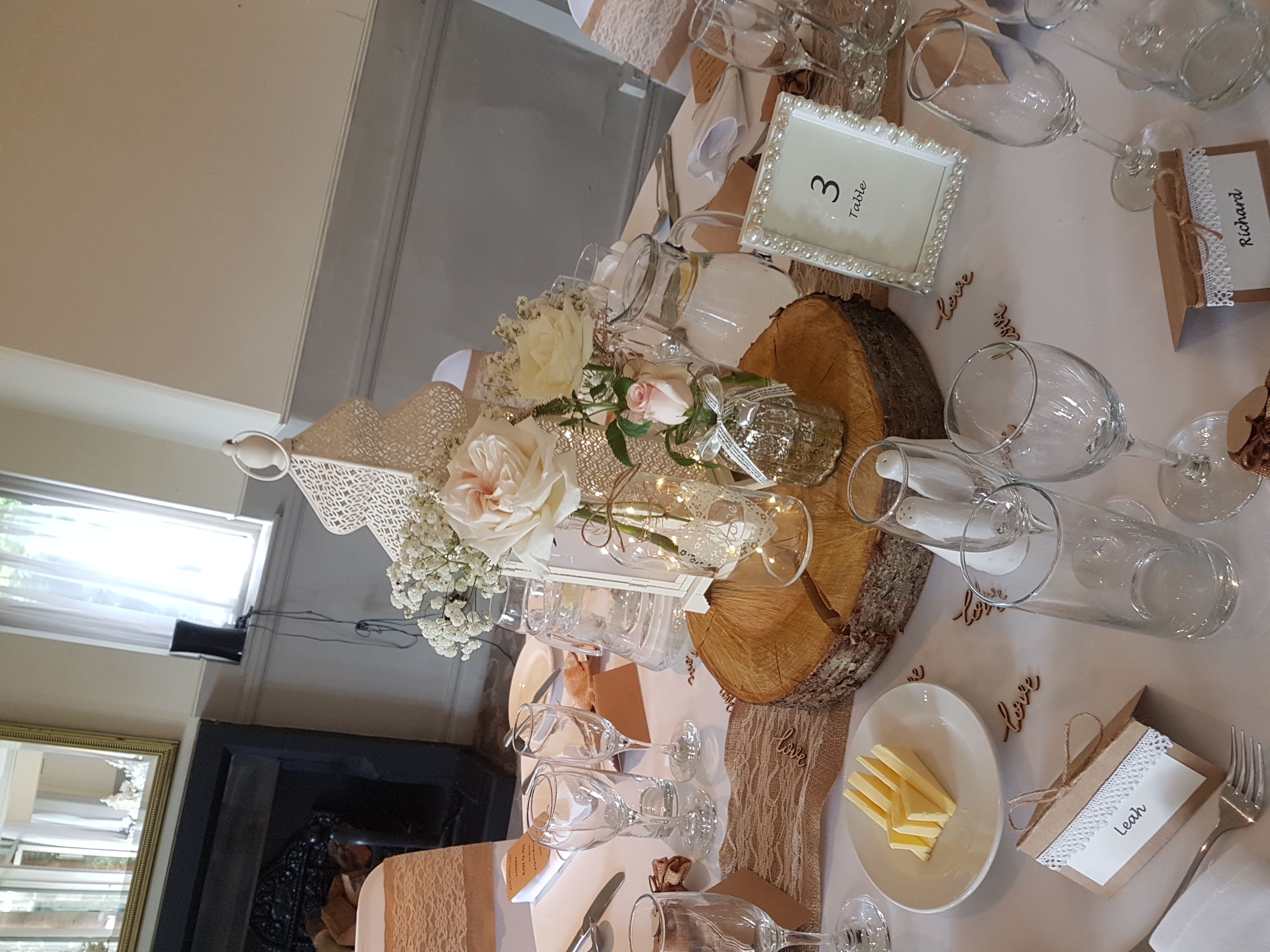 With Fresh Florals & Additional Bud Vases