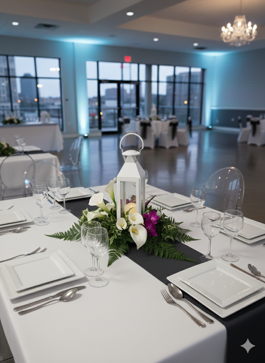 With Fresh Calla Lily and Orchid