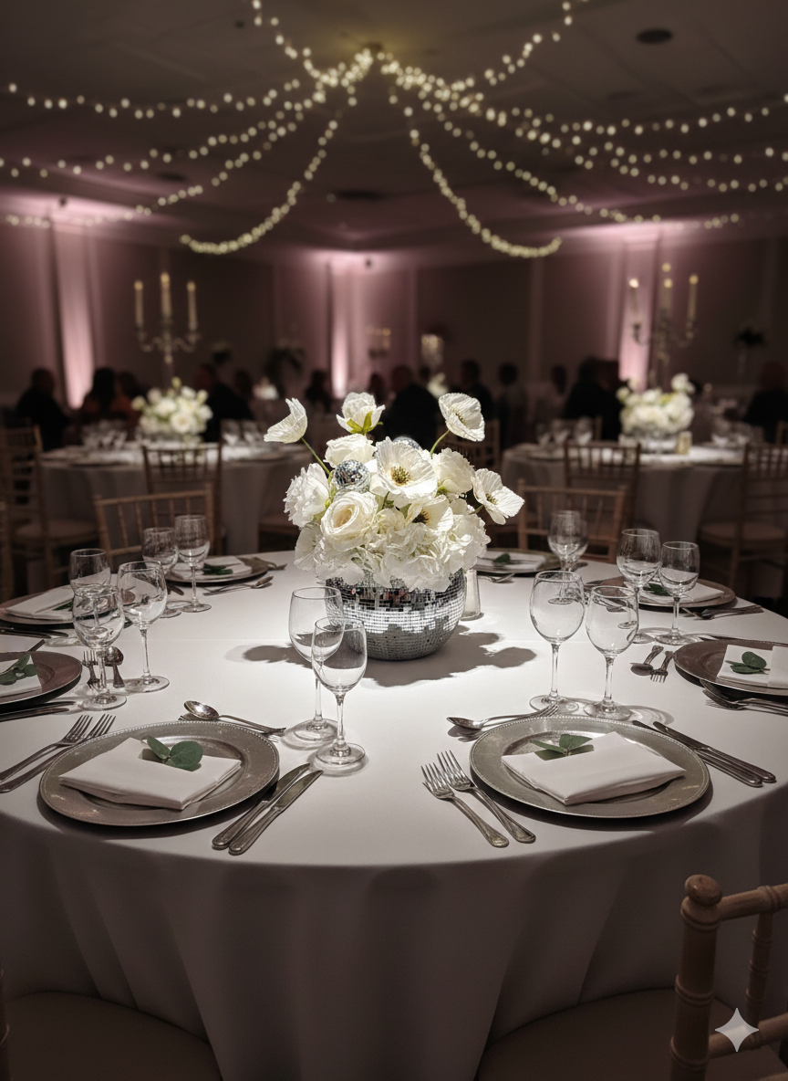 With Artificial Ivory Florals