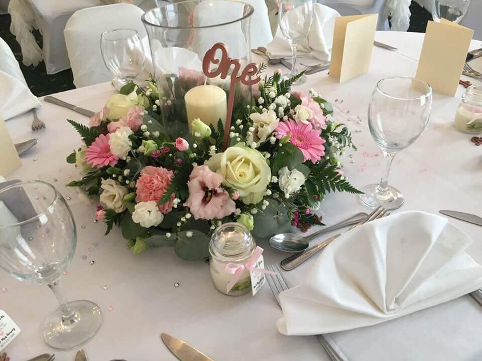 With Fresh Pink & Ivory Florals