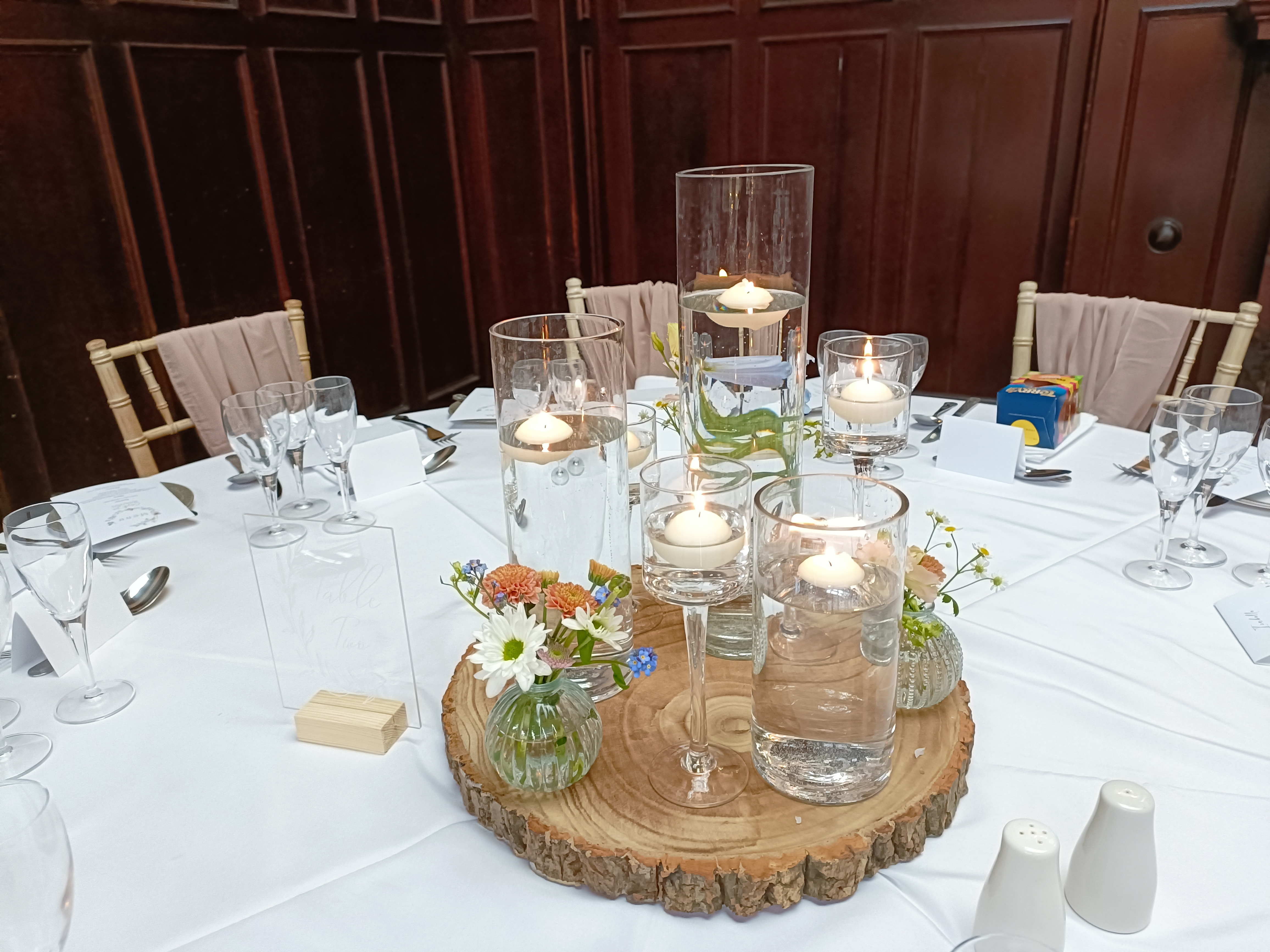 With Fresh Meadow Flowers in additional Bud Vases