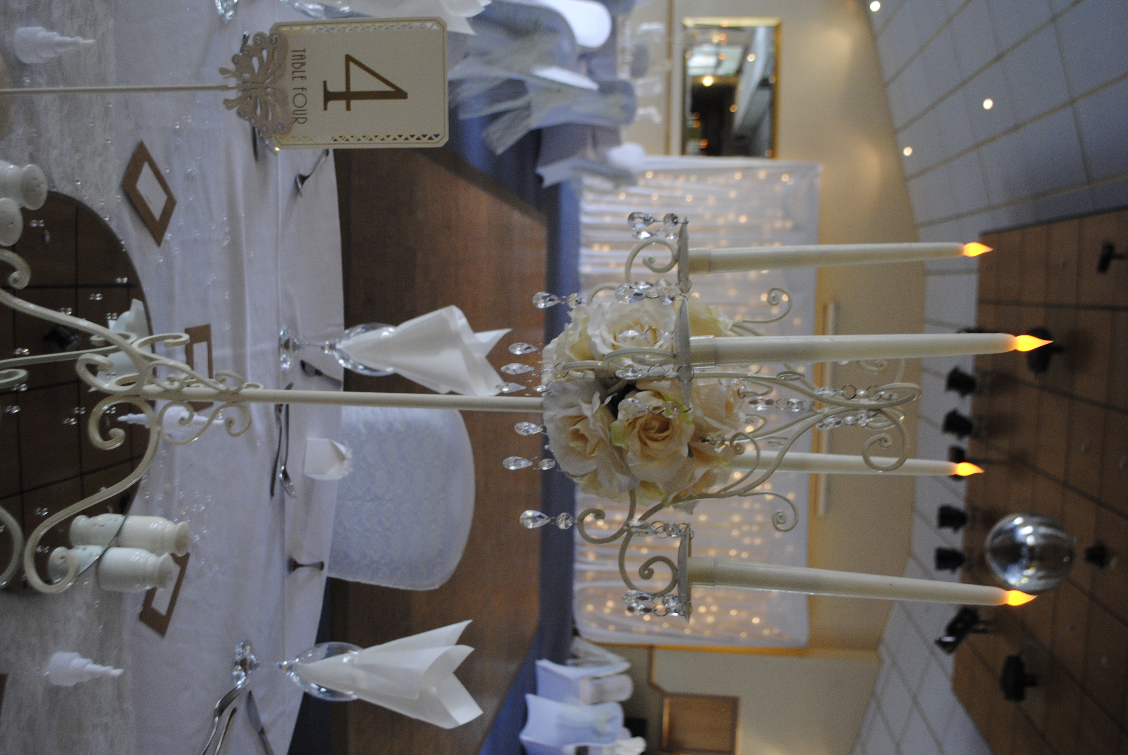 Tall Ivory Candelabra