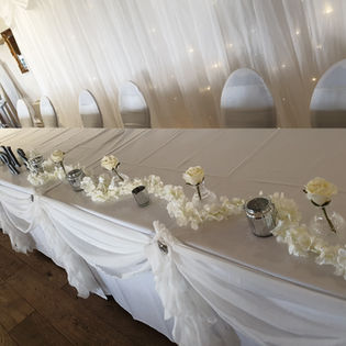 Ivory Blossom Top Table Centrepieces