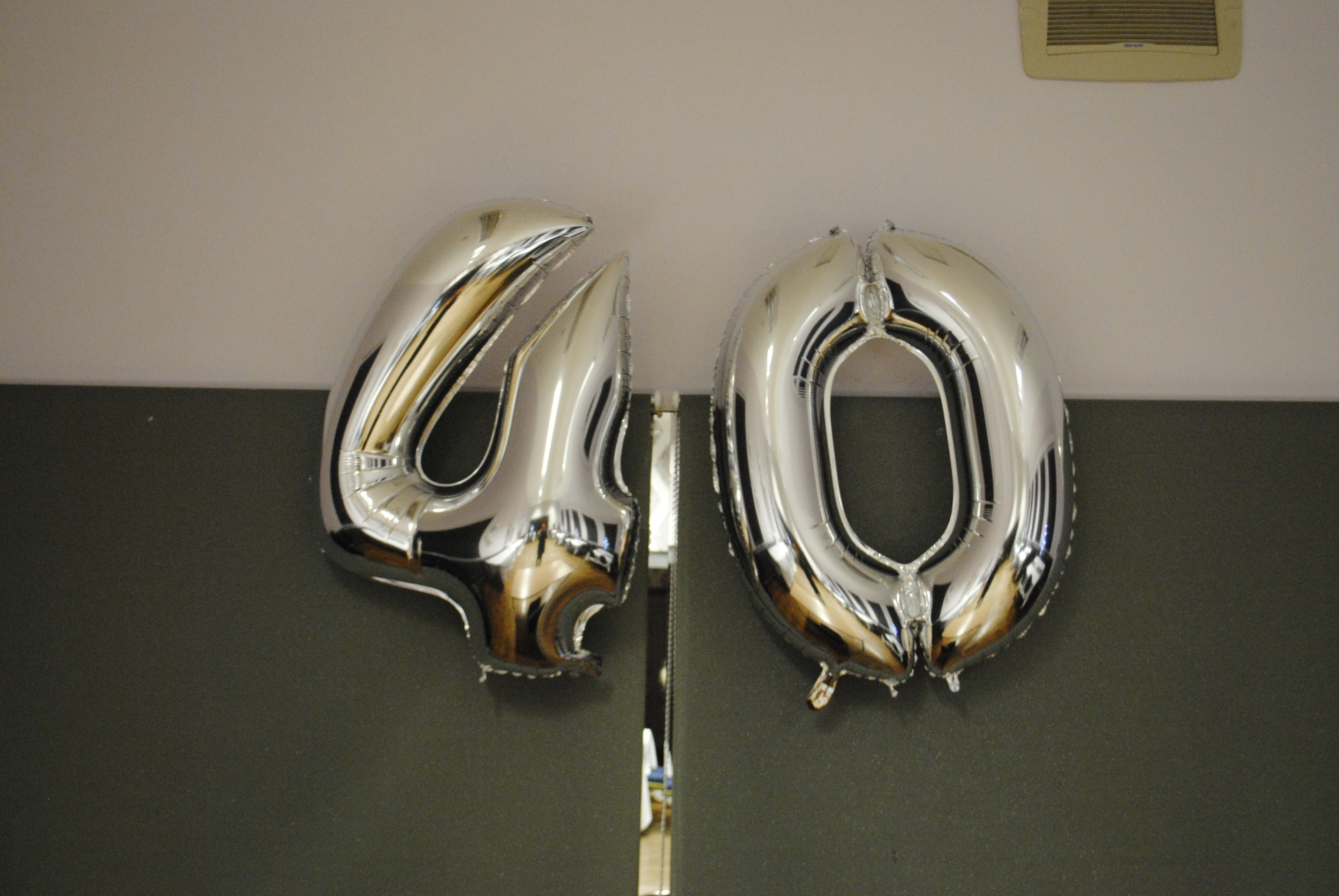 Silver Foil Number Balloon 40