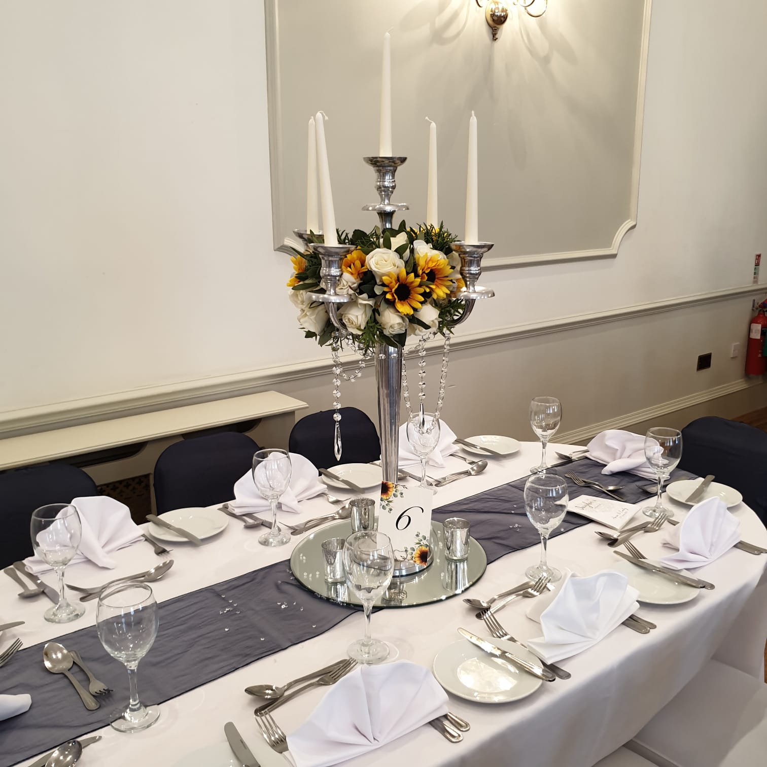 With Artificial Cream Rose & Sunflower Wreaths