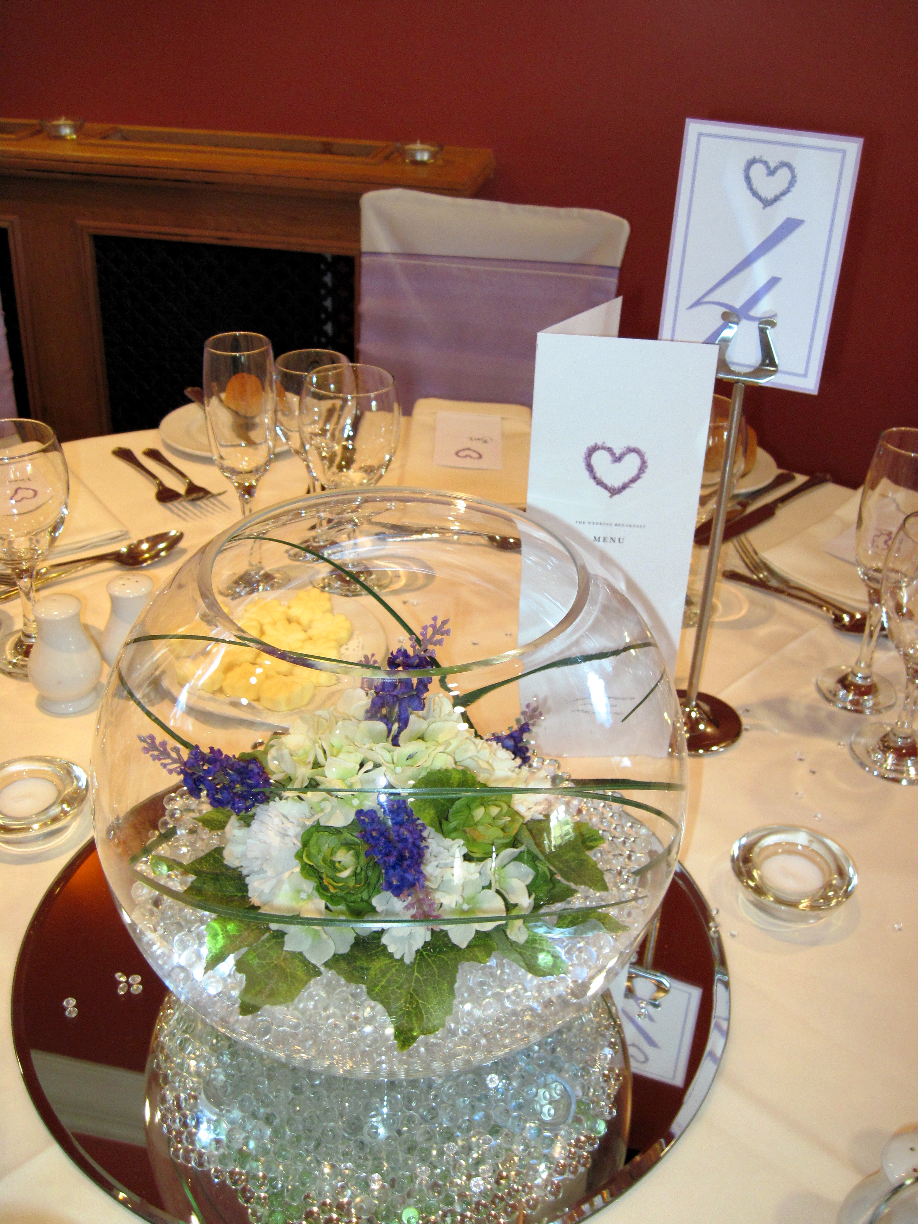 With Artificial Manchester Flowers & Lavender