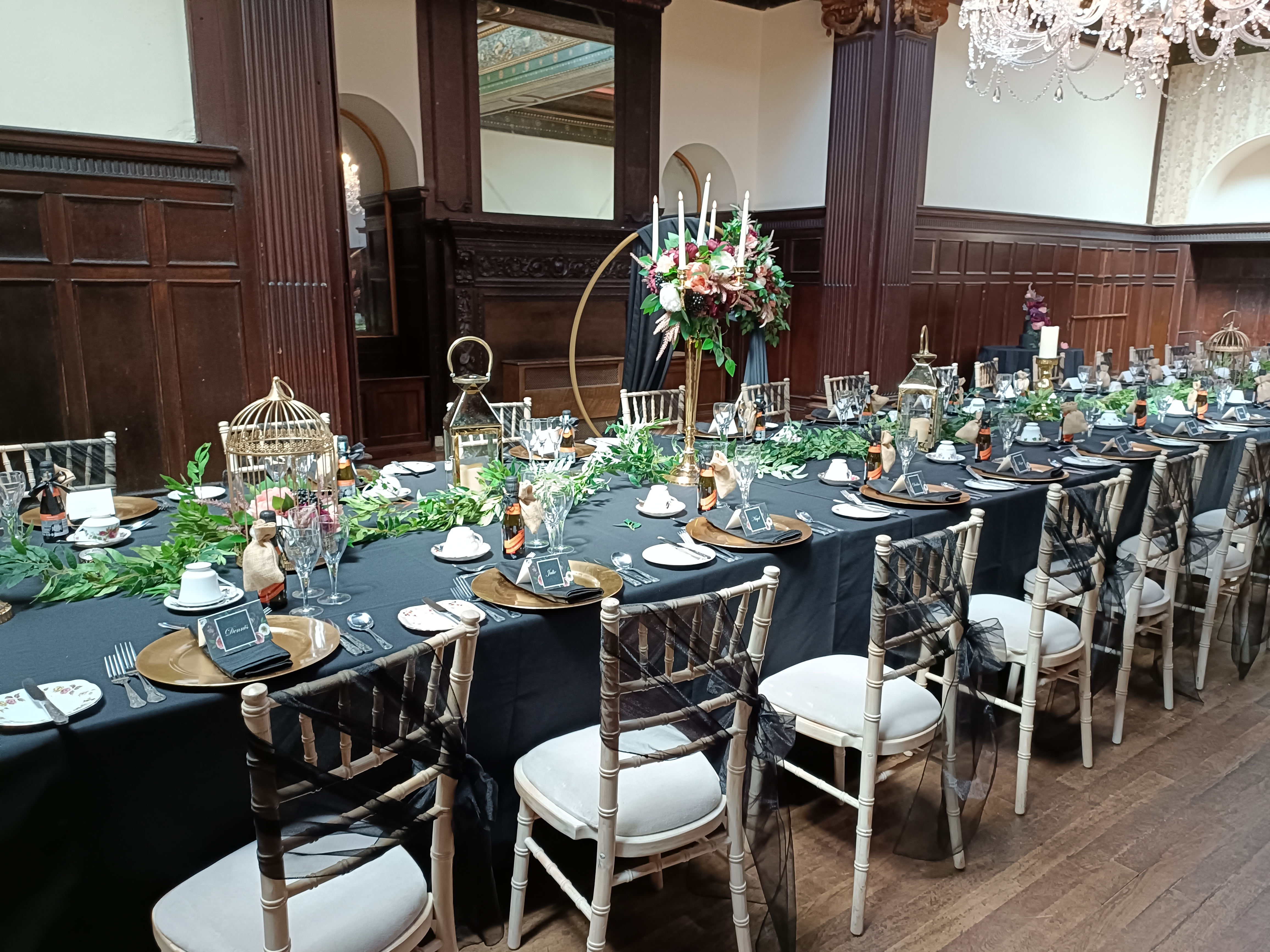 With Ivory, Burgundy & Coral Peonies with Blackberries & Greenery