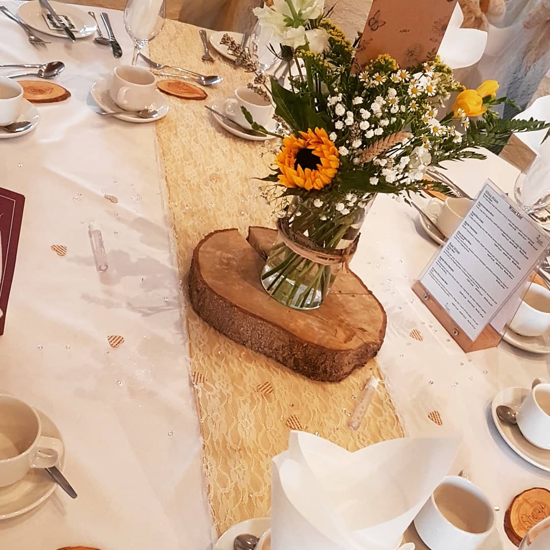 With Fresh Sunflowers & Gyp