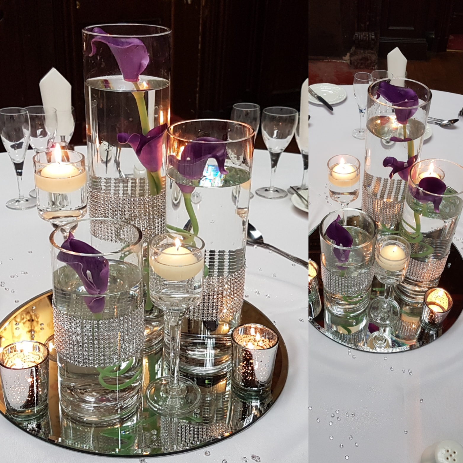 Trio of cylinder vases
