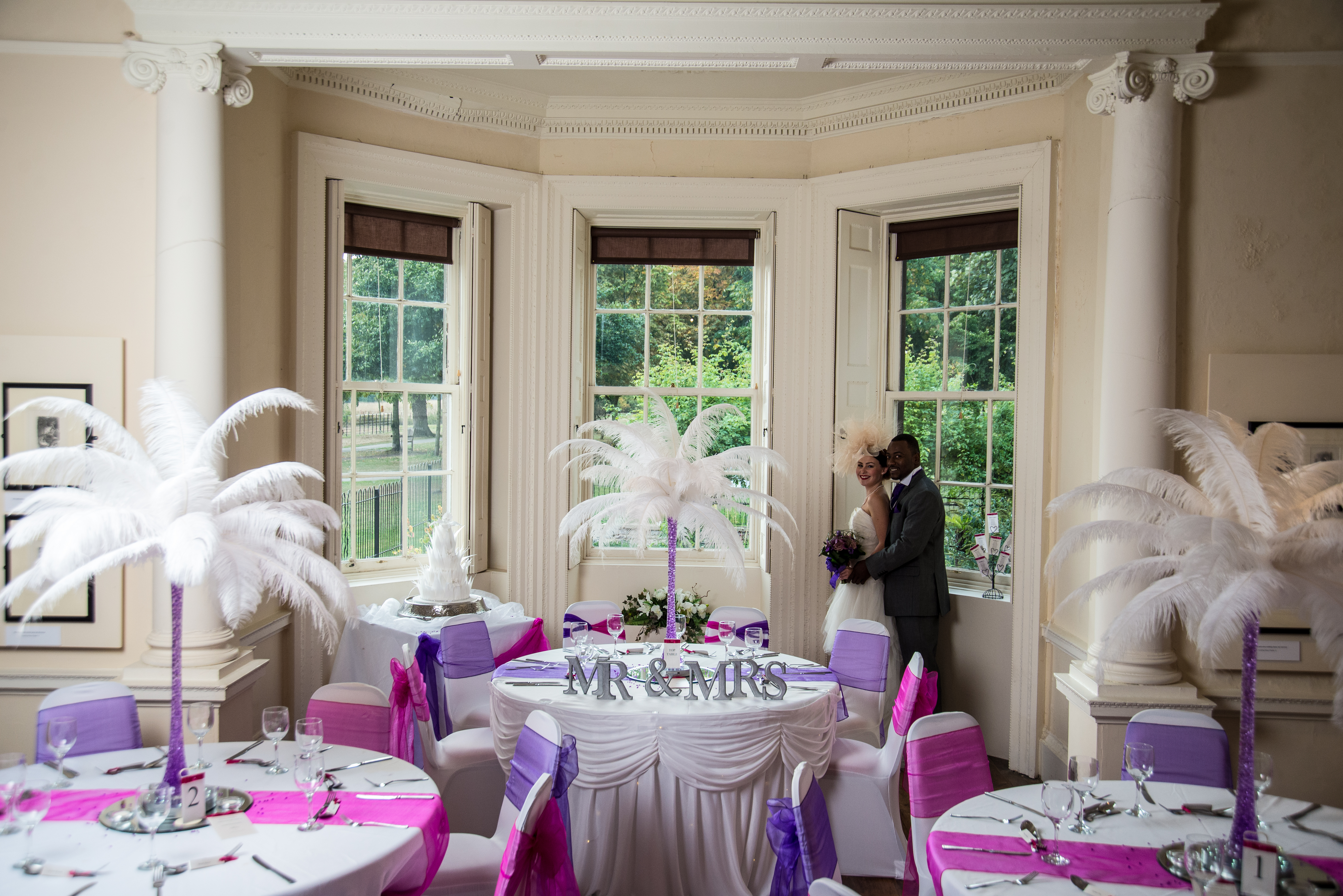 Ostrich Feather Centrepiece