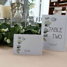 Eucalyptus Sprig Table Number & Name Card