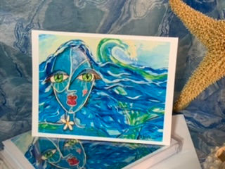 Abstract Mermaid Notecard