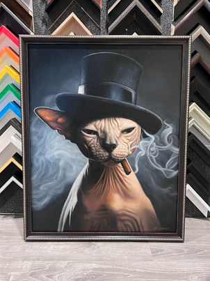 cat oil painting