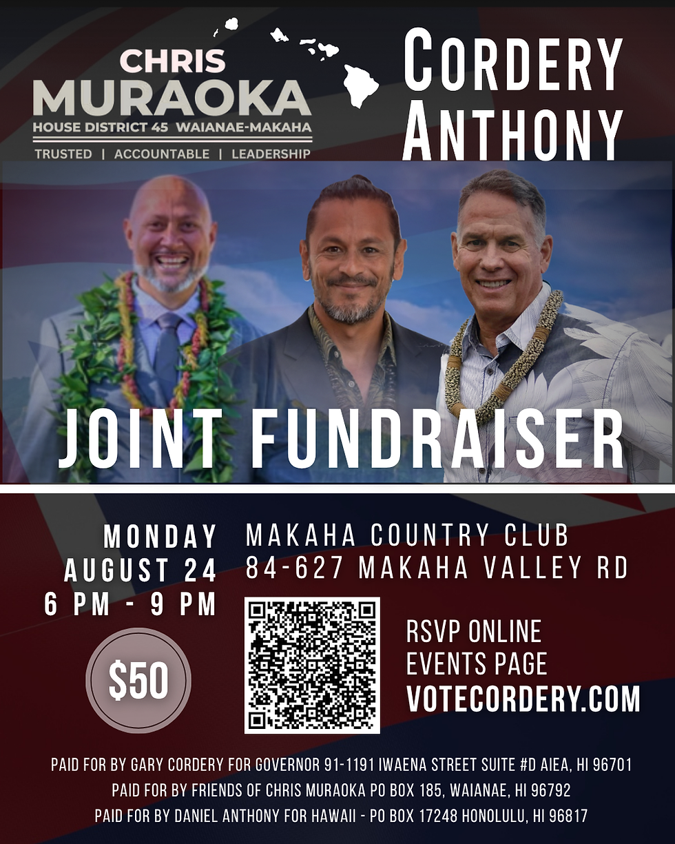 Cordery Anthony Muraoka Joint Fundraiser