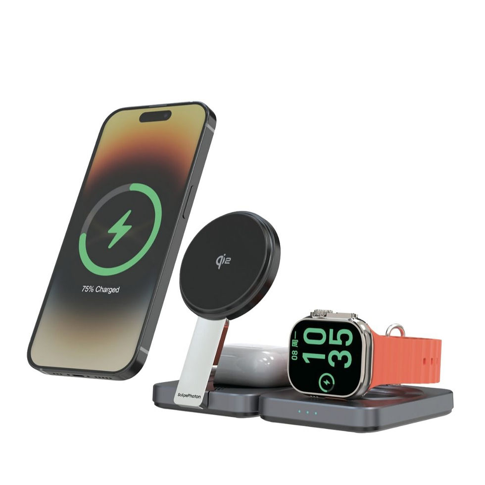 3in1 Foldable QI2 Magnetic Wireless Charging Station