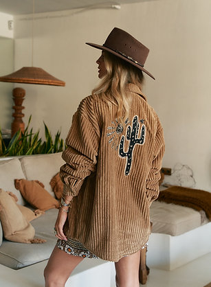 Texas Cord skjortjacka Toffee