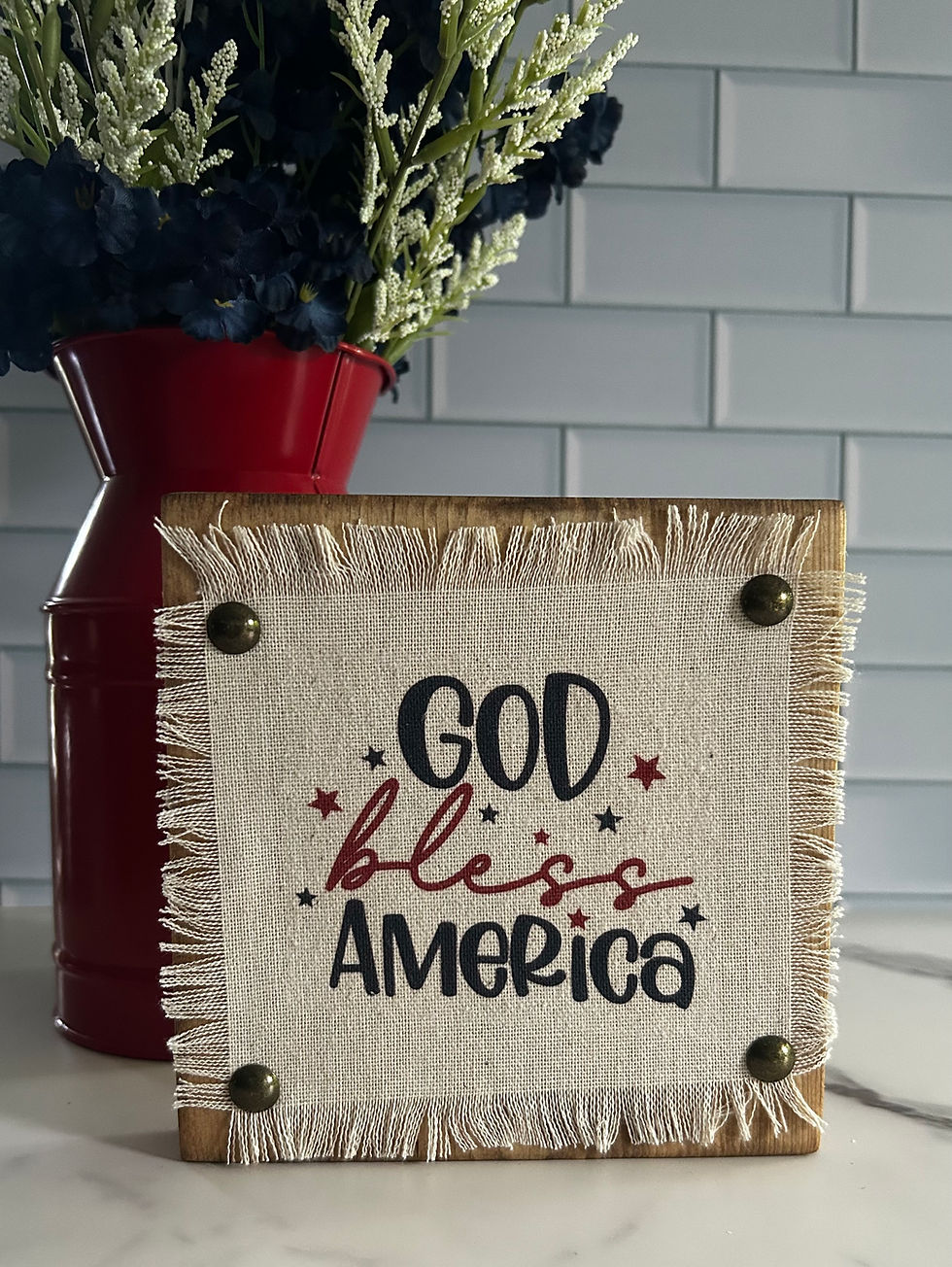 Thumbnail: Patriotic shelf sitter, celebrating our faith and freedom!