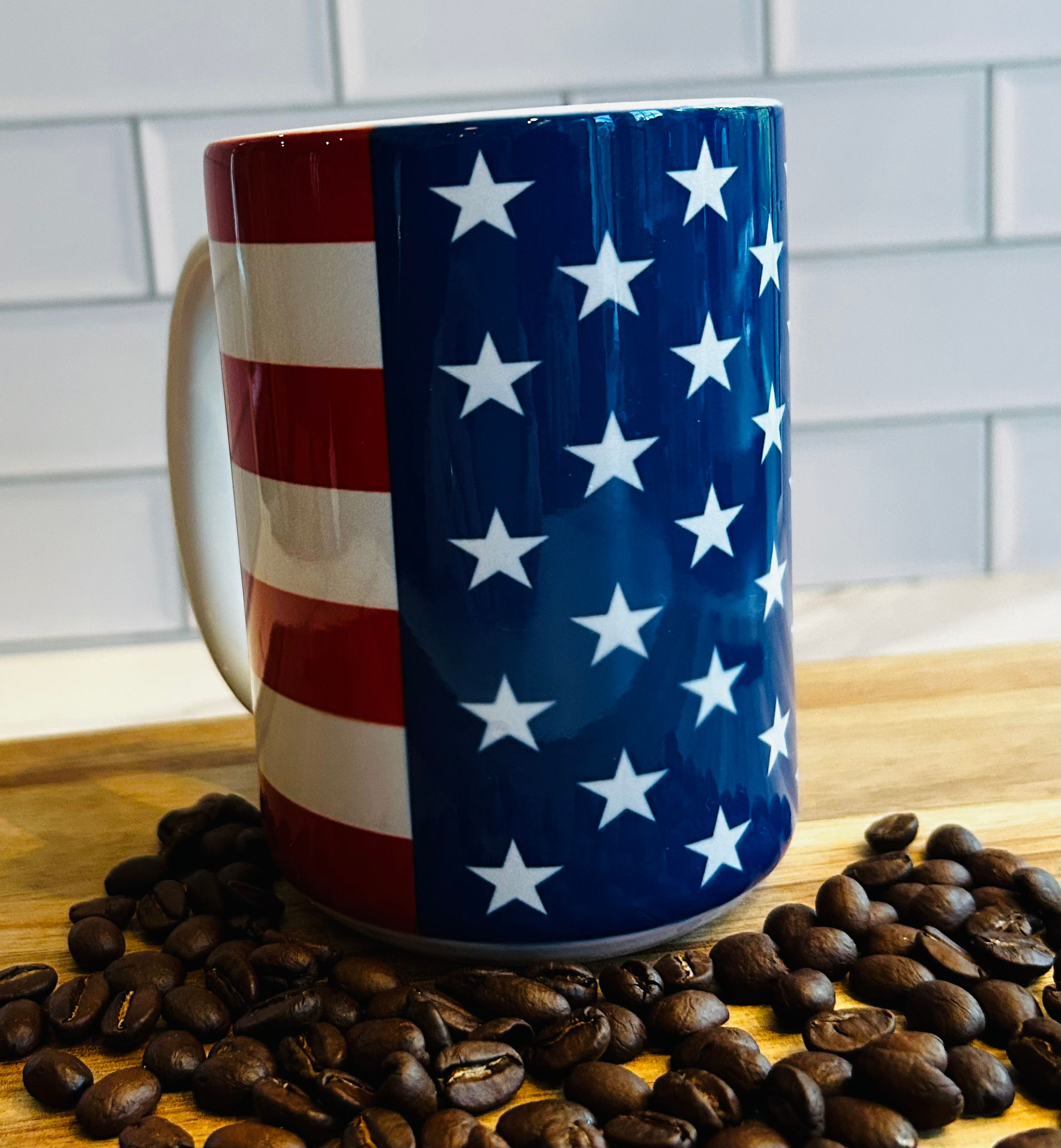 American Flag 15 oz coffee mug