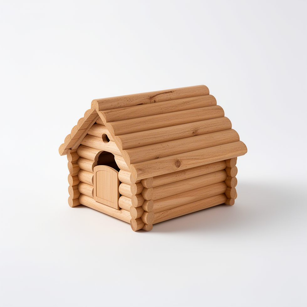 Casinha de madeira para hamster