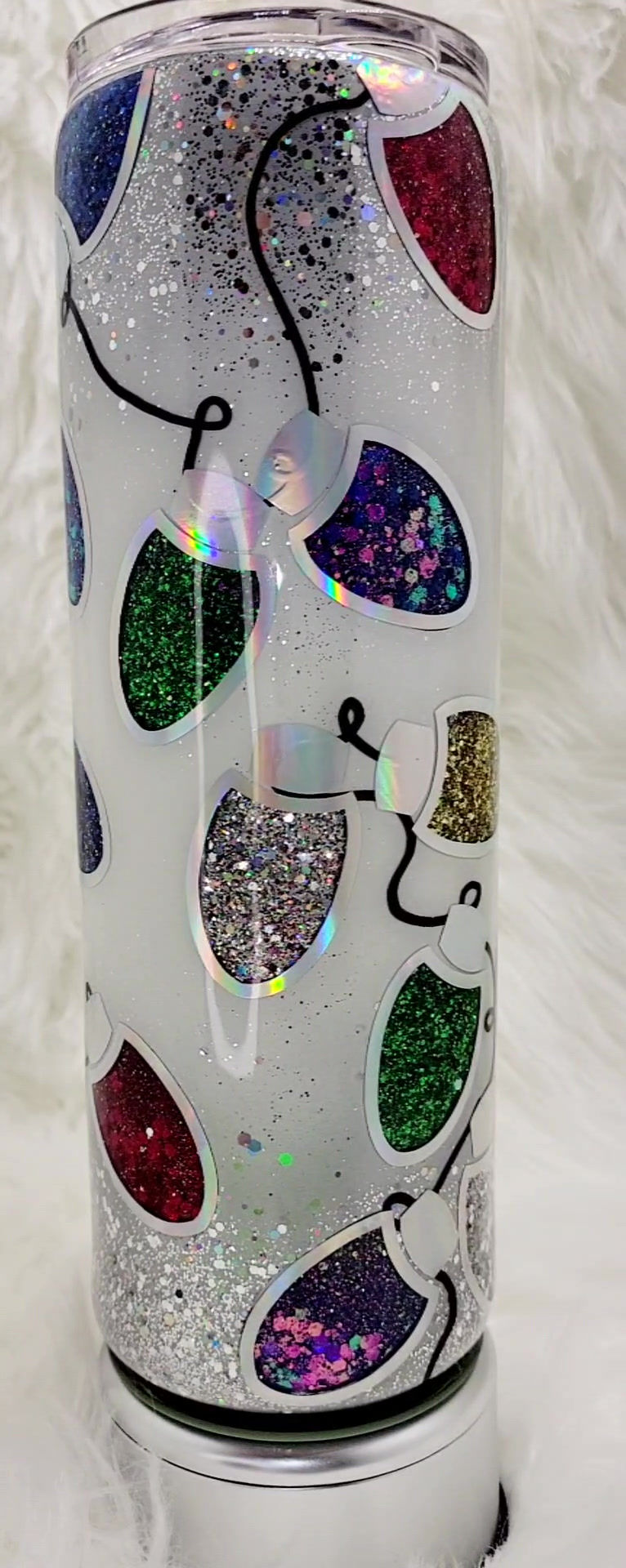 Thumbnail: 30 oz. Christmas lights tumbler