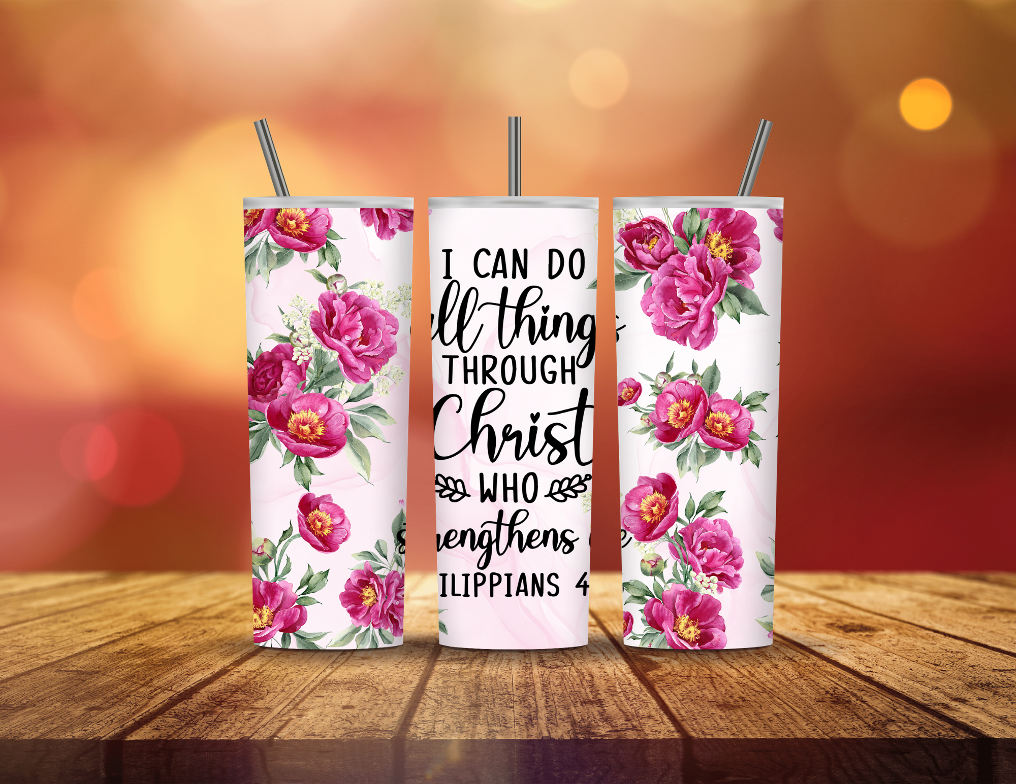 Floral - I can do all things through Christ...