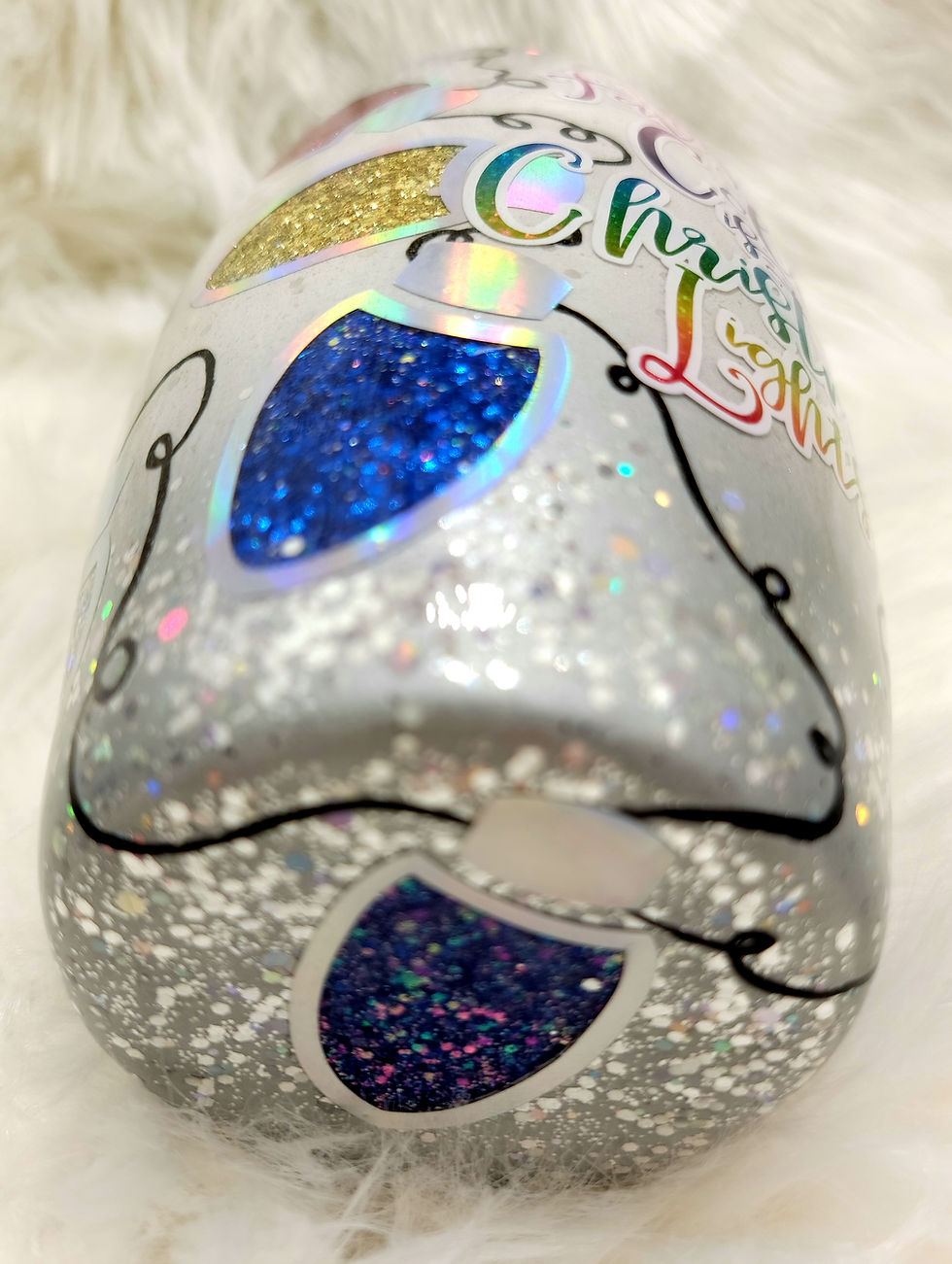 Thumbnail: 25 oz. Christmas lights tumbler