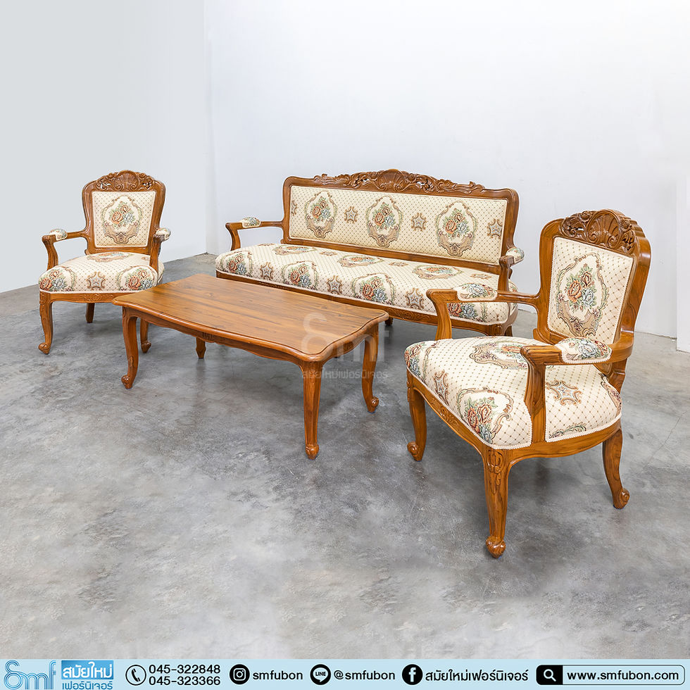 ภาพขนาดย่อ: ชุดรับแขกไม้สัก รุ่น หลุยส์โรส พร้อมโต๊ะกลางไม้สัก