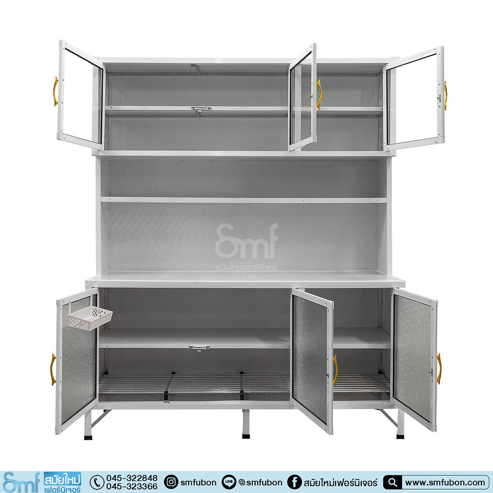 ภาพขนาดย่อ: ตู้ครัวอลูมิเนียม 2 ตอน หน้ากระเบื้องเรียบ รุ่น EDA-2548