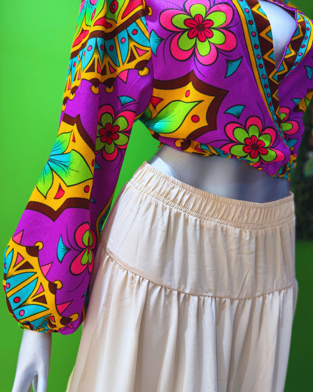 Croptop mangas en Paruma