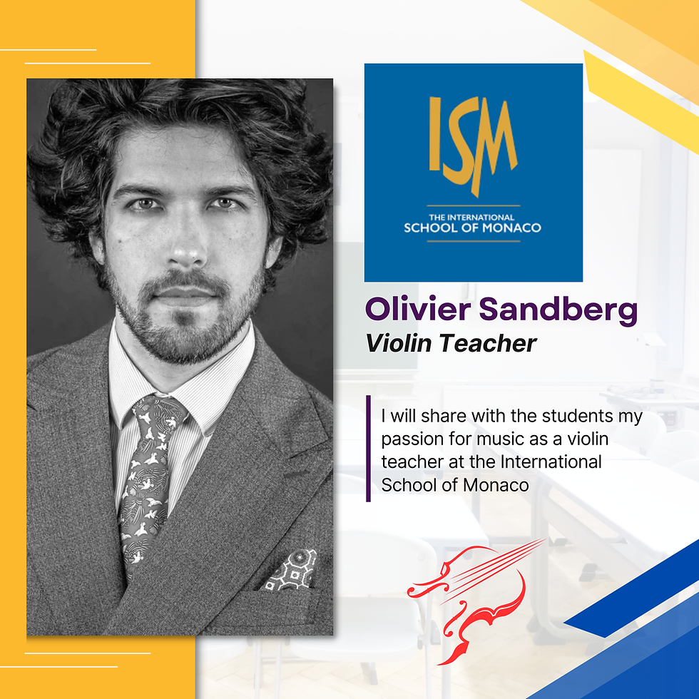 Violin teacher at the International School of Monaco
