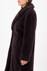 Thumbnail: Monari 809573 Lapel Collar Coat in Brownie