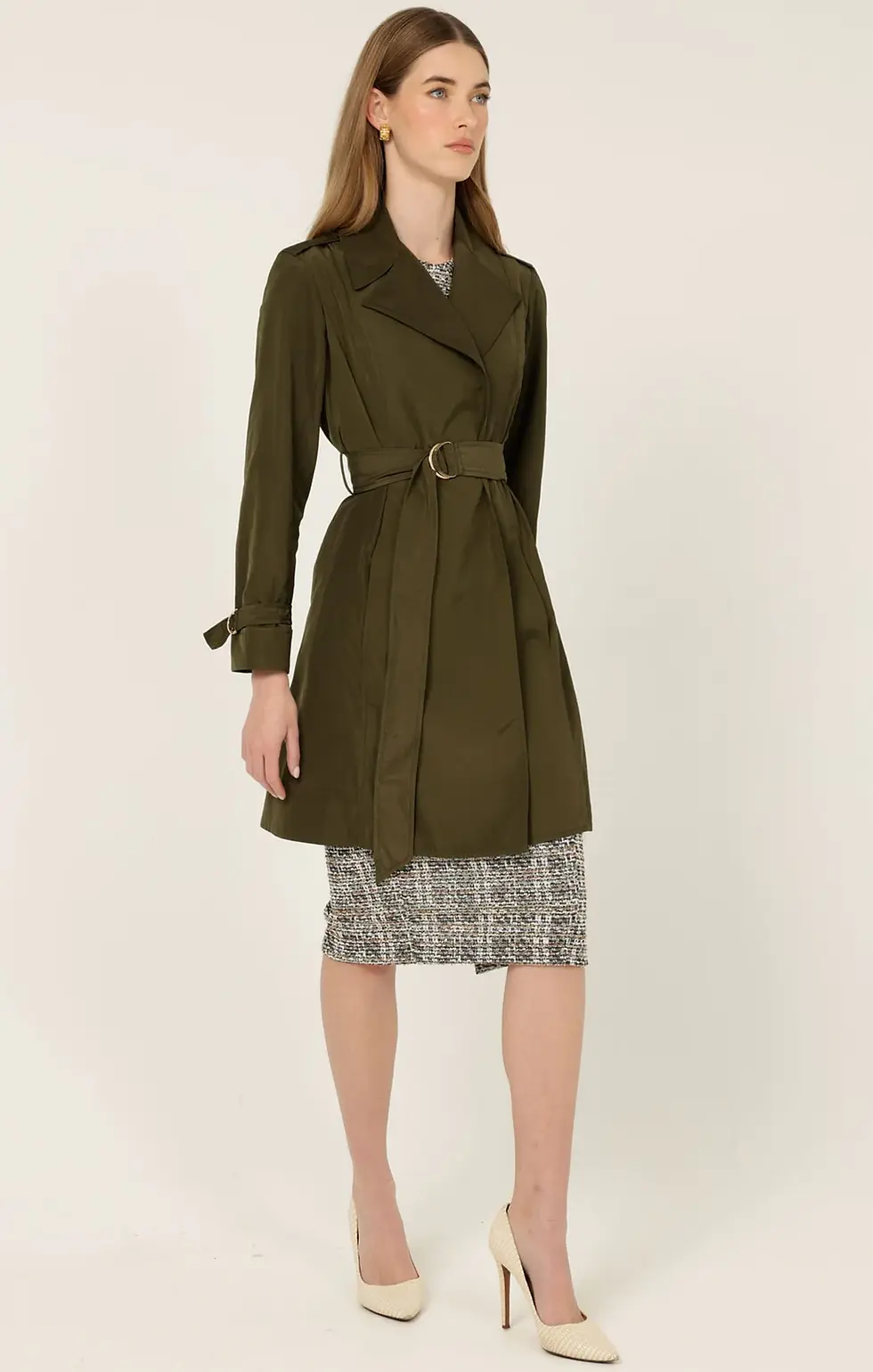 Thumbnail: Sacha Drake Streamlined Trench in olive