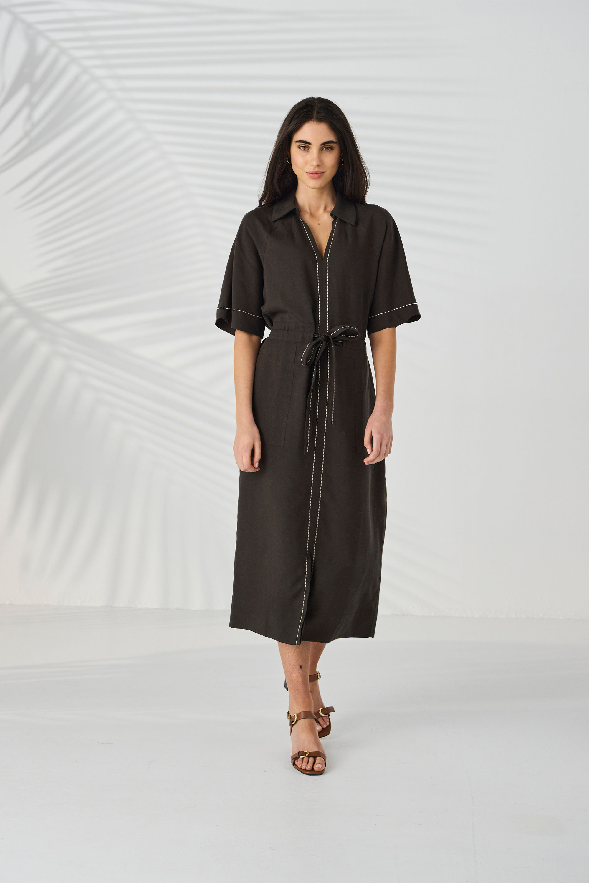 Lania Court Dress in chocolate