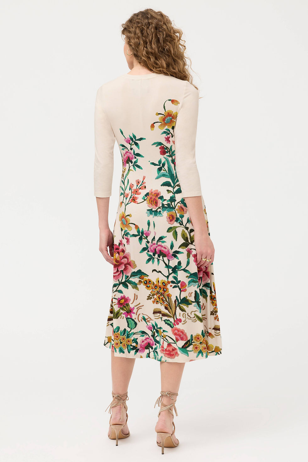 Thumbnail: Johnny Was Janie Favorite 3/4 Sleeve Dress in miraze print