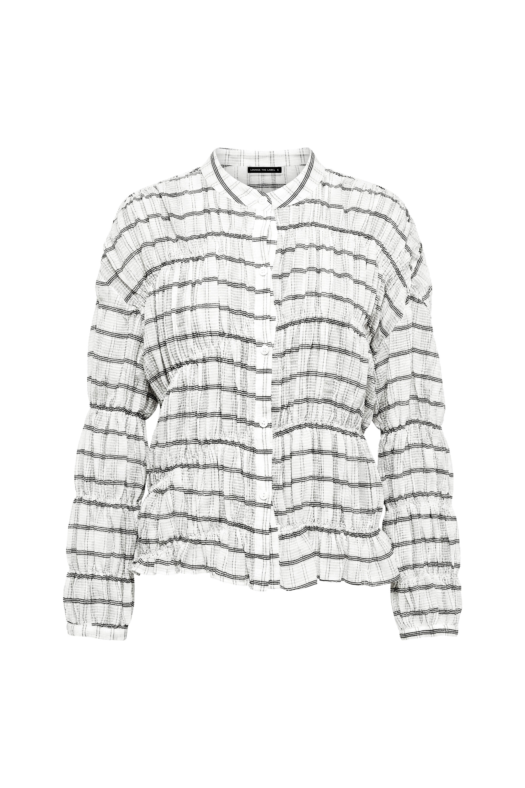 lounge Efate Shirt in white /black stripe
