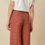 Thumbnail: Indi & Cold MI224 Check Linen Pant in lichen and chocolate