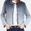 Thumbnail: Ivko 252724 Jacquard Cardi in murmuration Pattern in blue / grey